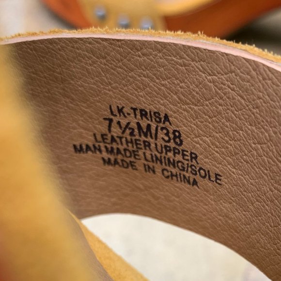 Lucky Brand Yellow Platform Sandals - Picture 16 of 16